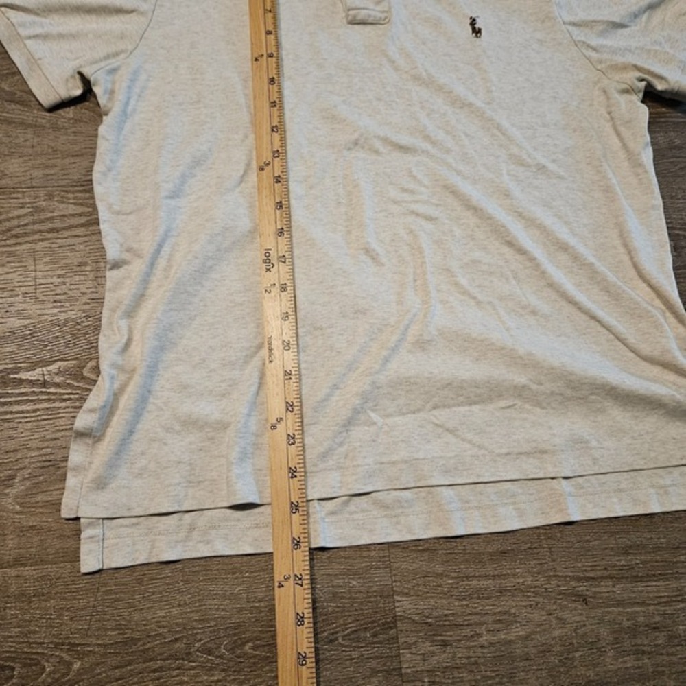 Polo Ralph Lauren Polo Shirt Mens Large Beige Pima Soft Touch Short Sleeve - Picture 7 of 9